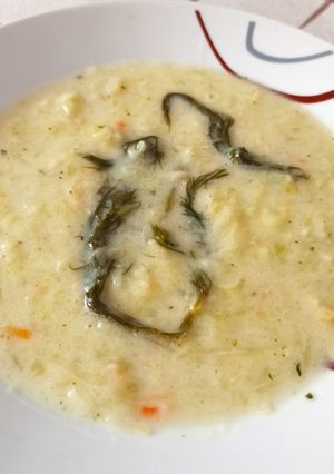 Tejszínes tökleves mirelitből recept fotója