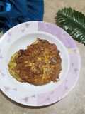 Telur dadar daging giling dan oatmeal