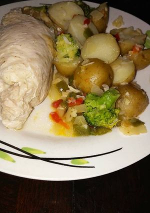 Una foto de Baby papas salteadas