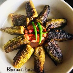 A picture of Bharwan karele.