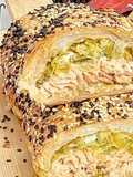 Tresse feuilletée saumon/poireau
