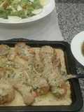 Piernas de pollo horneadas y bañadas con salsa de morrón asado!