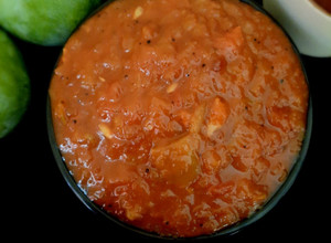 A picture of Sweet raw mango pickle.
