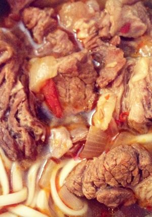 A picture of Taiwanese Braised Beef Noodle Soup.