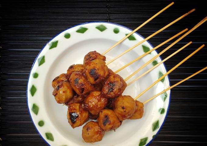 Bakso bakar saus barbeque