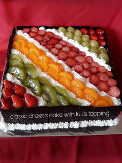 Foto resep Classic cheese cake topping buah