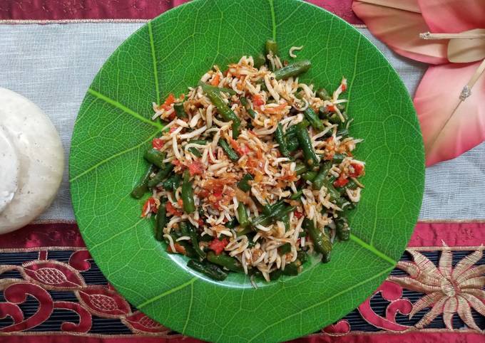 Standar Resep membuat Tumis Teri Nasi Kacang Panjang dijamin enak