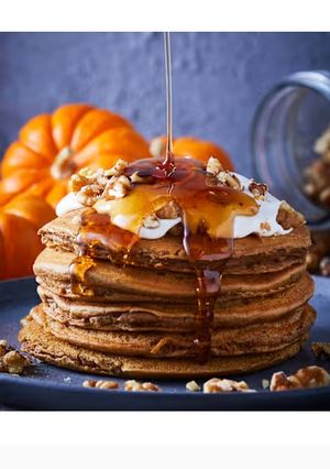 Una foto de Hotcakes de calabaza