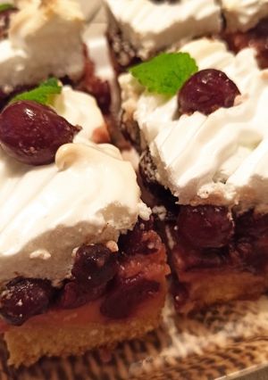 Pudingos habos meggyes linzer recept fotója