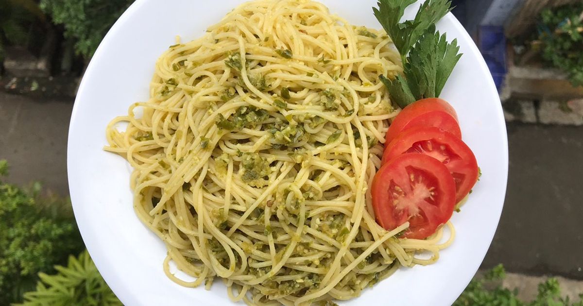Resep Spaghetti Cabai Hijau Ala Chef Yuda Bustara oleh dewialwie - Cookpad