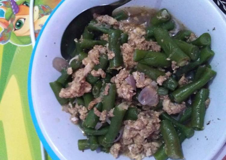 Tumis Buncis Telor Anak Kos mudah dan cepat 😽😽😽