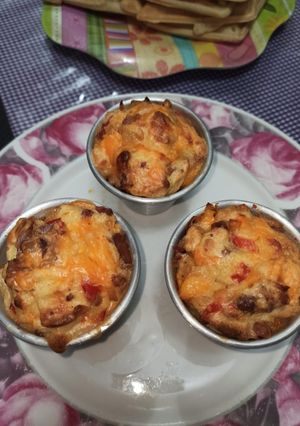 Una foto de Muffin de chorizo y panceta, mortales