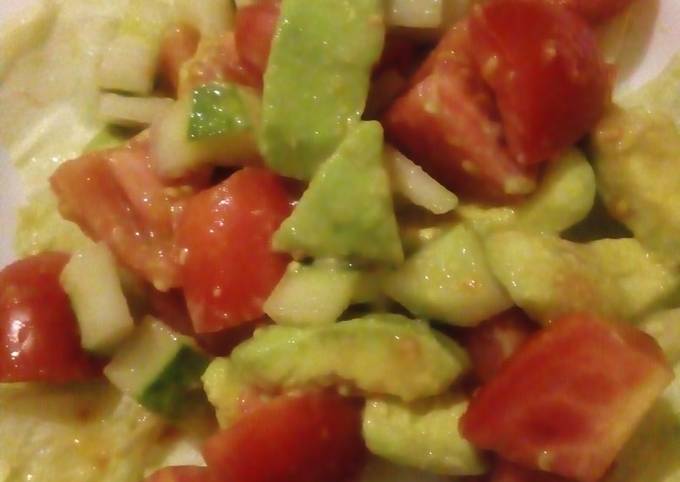 Cucumber,tomato,avocado salad