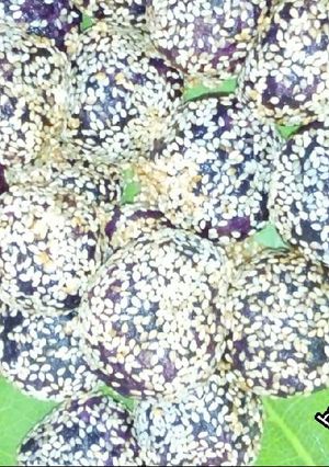 Foto resep onde onde ubi ungu isi ceres