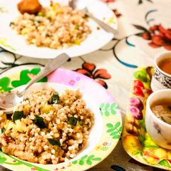 A picture of Sabudana khichdi/upma.