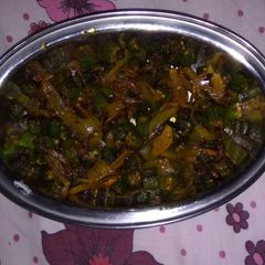 A picture of Bhindi do pyaza.