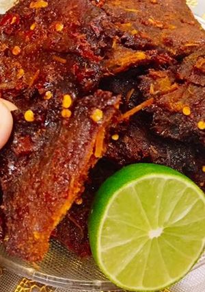 Hình của món Heo cay sấy khô.