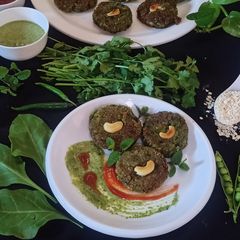 Healthy Appetizer Hara bhara Oats Kebab A picture of Healthy Appetizer Hara bhara Oats Kebab.