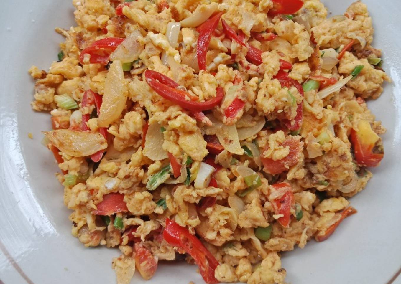 Orak Arik Telur Pedas