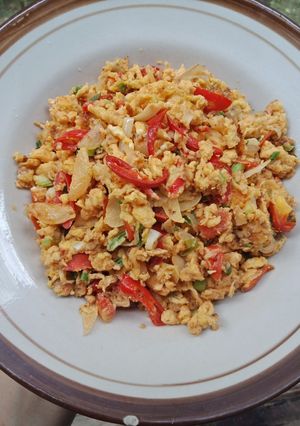 Foto resep Orak Arik Telur Pedas