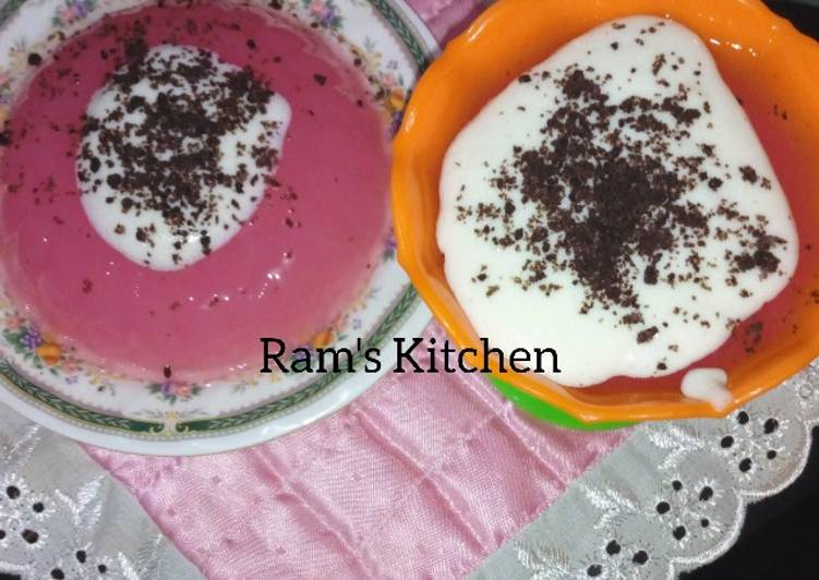 Cara Gampang Menyiapkan 19. Pudding Guava cream oreo yang Bisa Manjain Lidah