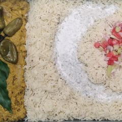 Daal Chawal with Salad and Chutney A picture of Daal Chawal with Salad and Chutney.