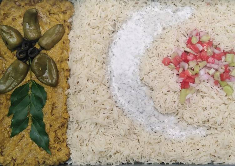 Recipe of Perfect Daal Chawal with Salad and Chutney
