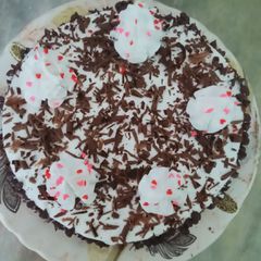 A picture of Vanilla and chocolate cake.