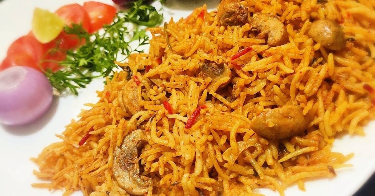 "मशरूम मिक्स व्हेज पुलाव"(Mushroom Mix Veg Pulao Recipe In Marathi