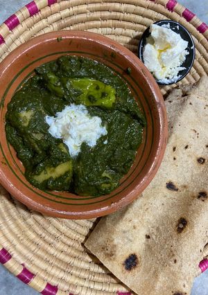 A picture of Palak aloo 🌱🍃.