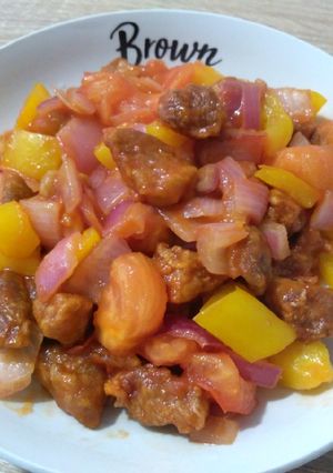 A picture of 咕噜肉 Sweet & Sour Pork.