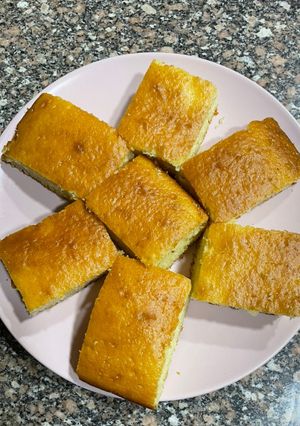 صورة لوصفة كيكة الحليب الساخن