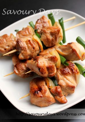 Hình của món Thịt gà xiên nướng kiểu Nhật .