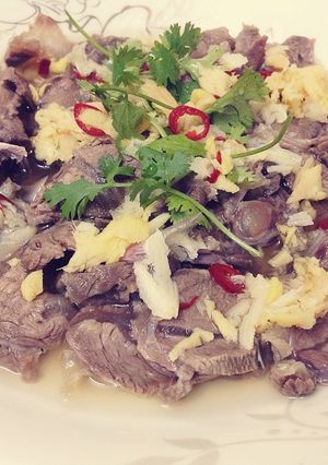 Hình của món Bắp bò chua ngọt.