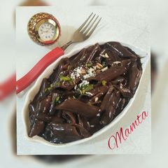 A picture of Chocolate pasta.