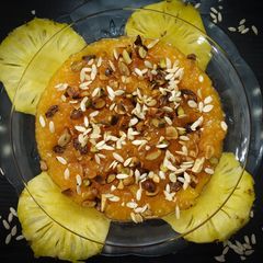 A picture of Pineapple Halwa | Indian Dessert | Pineapple Dessert - A Deliciously Rich and Nutty Dessert.