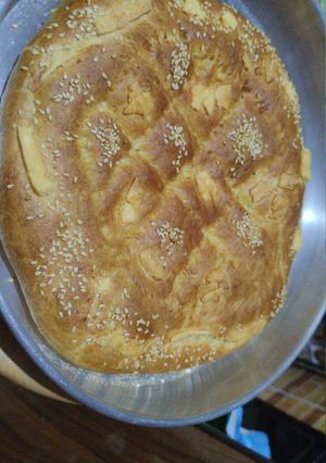 صورة لوصفة عيش تركي بحشو لذيذ 🥨