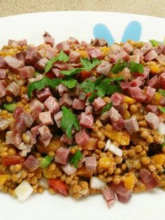 Una foto de Ensalada de lentejas