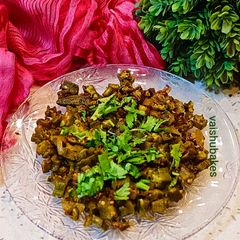 A picture of Bhindi Stir Fry / Okra Stir Fry.