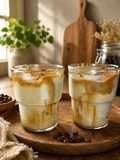 Butterscotch dalgona latte