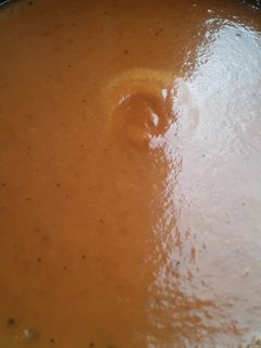 Una foto de Salsa cremosa de pimentón rojo🌶🌰🍶