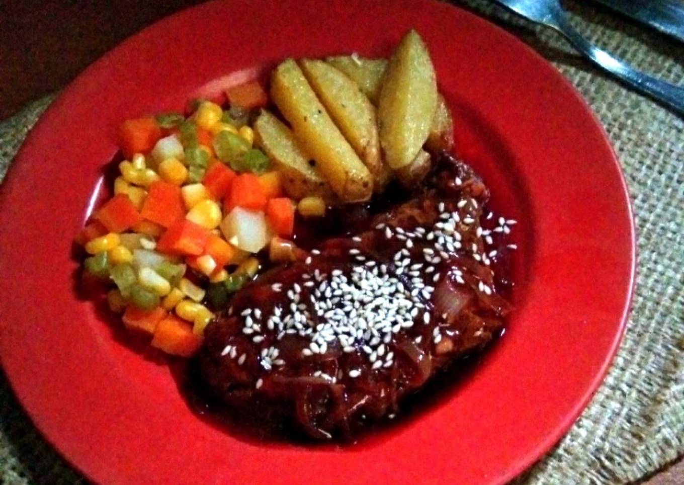 Beef steak rumahan