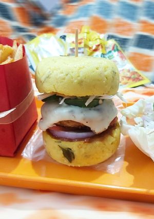 A picture of Upma burger.