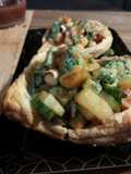 Puff pastry katori chaat