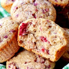 A picture of Vickys Coconut & Raspberry Muffins, GF DF EF SF NF.