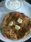 Mooli ka paratha with curd And tea