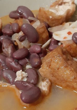 Foto resep Sayur kacang merah tahu pong