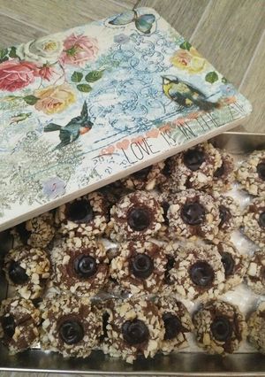 Foto resep Double choco thumbprint #BikinRamadanBerkesan