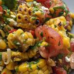 Brighten-up-your-day Mexican corn + tomato salad