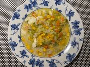 Una foto de arroz con maiz de azafran